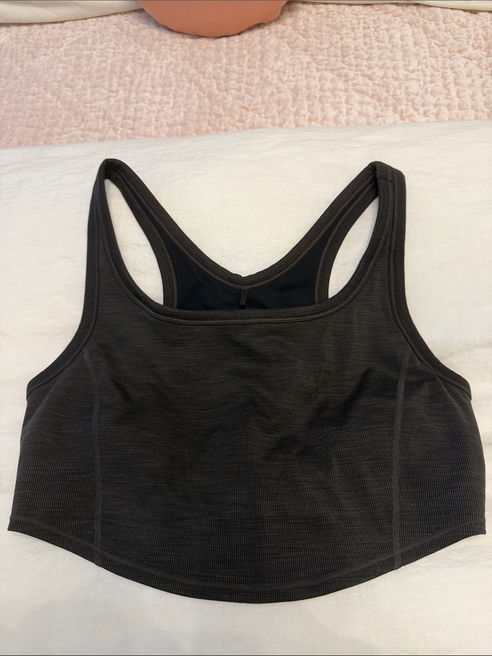 Prana Black Racerback Crop Sports Bra